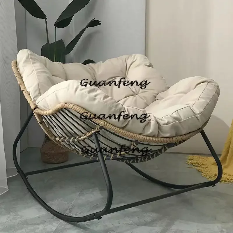 Lazy Sofa Chair New Rocking Chair Leisure Sofa Home Living Room Adult Balcony Single Double Net Red Recliner Chair