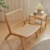Sofa Chair, Solid Wood, Rattan, Recliner, Leisure, Home, Homestay, Single, Lazy, Sofa Balcony, Living Room